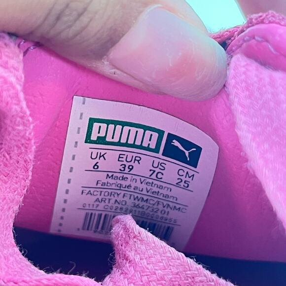 Puma Suede Platform Trace Pink Green Accents Sneakers 36473201 Youth Size 7C - Picture 11 of 12